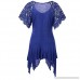 Mini Dresses FORUU Womens Bandage Short Sleeve Lace Floral Patchwork Irregular Blue B07DQH8MF9